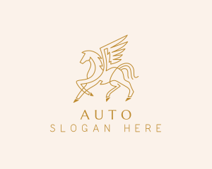 Mythical Creature - Winged Horse Pegasus logo design