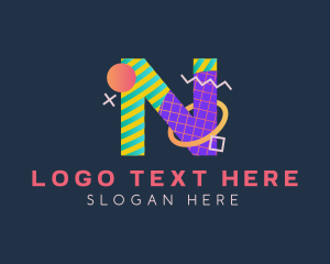 Lgbitqa - Pop Art Letter N logo design