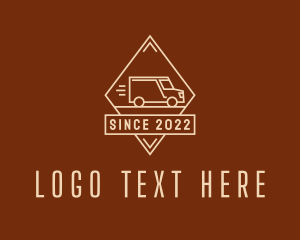 Closed Van - Courier Delivery Truck logo design