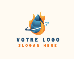 Cold Droplet Flame Logo