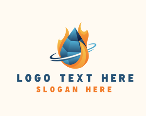 Droplet - Cold Droplet Flame logo design