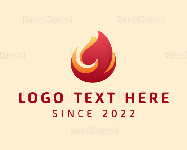 Flame Blazing Heat Logo