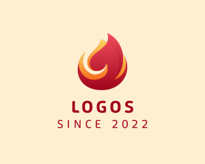 Heating - Flame Blazing Heat logo design