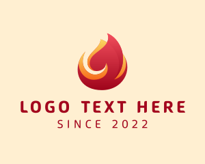 Firefighter - Flame Blazing Heat logo design