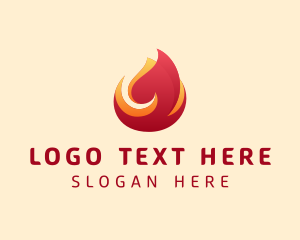 Flame Blazing Heat Logo