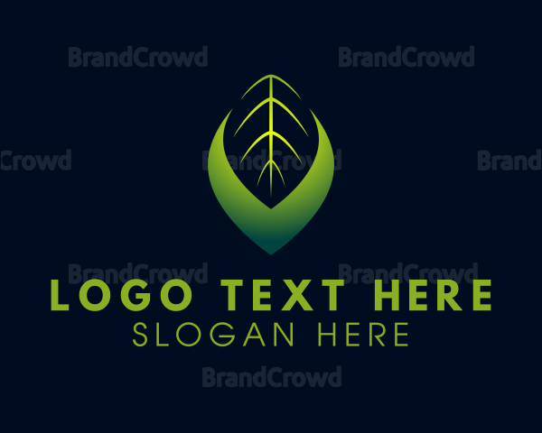 Modern Leaf Letter V Logo