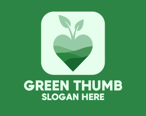 Grower - Organic Apple Heart App logo design