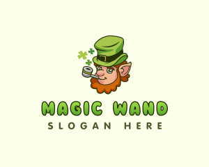 Magical Smoking Leprechaun logo design