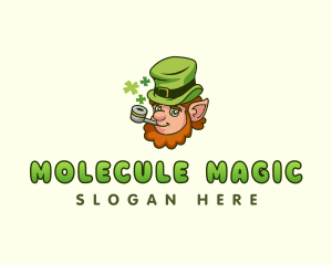 Magical Smoking Leprechaun logo design