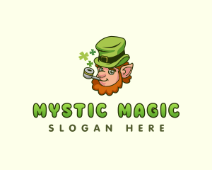 Magical Smoking Leprechaun logo design