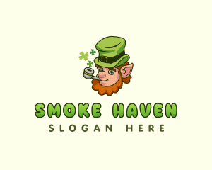 Magical Smoking Leprechaun logo design