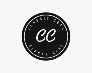 Classic Retro Circle Boutique logo design