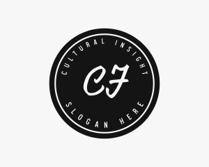 Classic Retro Circle Boutique logo design