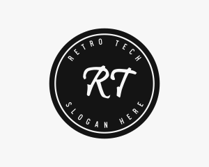 Classic Retro Circle Boutique logo design