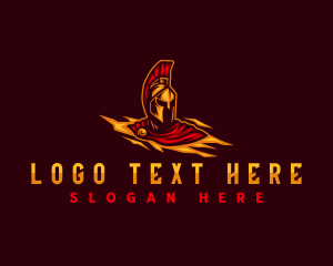 Video Game - Spartan Gladiator Warrior logo design