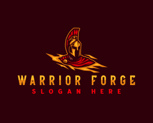 Spartan Gladiator Warrior logo design