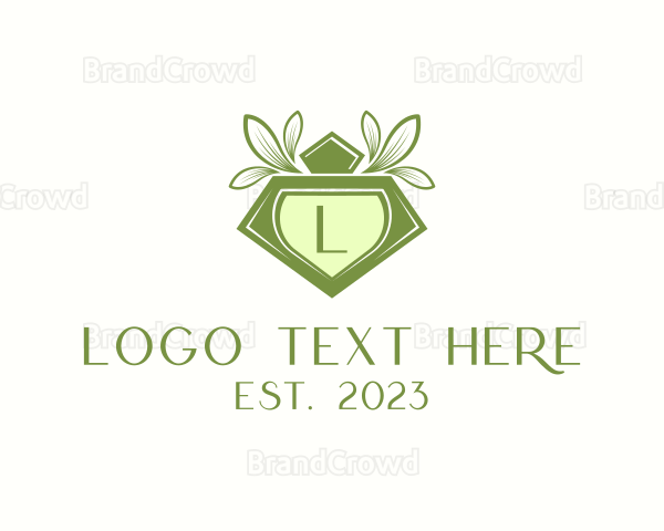 Organic Jewelry Leaf Boutique Logo