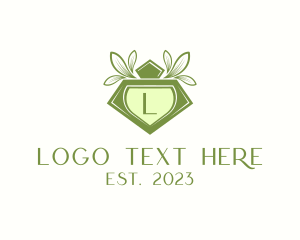 Diamond - Organic Jewelry Leaf Boutique logo design