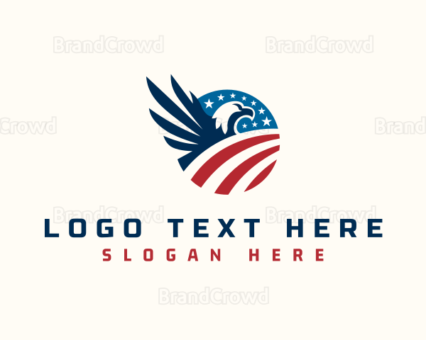 Patriotic Eagle Bird Logo