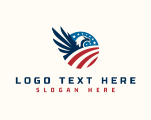 Geography - Patriotic Eagle Bird logo design