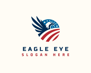 Patriotic Eagle Bird logo design