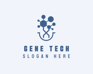 Genetics - Pharmaceutical Research Lab logo design