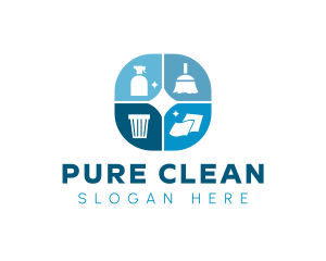 Sanitary Cleaning Tools logo design