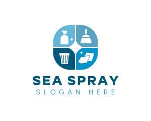 Sanitary Cleaning Tools logo design