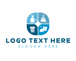 Spray Bottle - Sanitary Cleaning Tools logo design