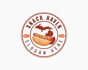 Michigan Hotdog Food logo design