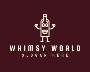 Silly - Wacky Wine Bottle logo design