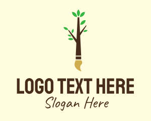 Mangrove - Eco Branch Art Paintbrush logo design