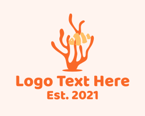 Marine Biodiversity - Orange Clownfish Coral logo design