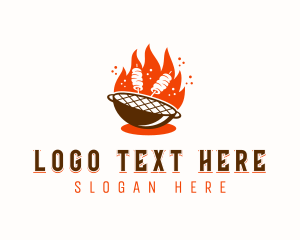 Dining - Flame Grill Skewers logo design