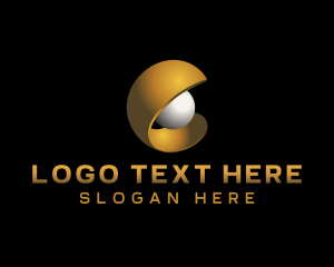 Gold - Sphere Gaming Tech Letter C logo design