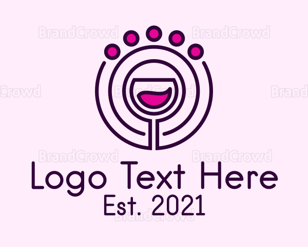 Circle Orbit Wine Glass Logo