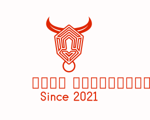 Technology - Hexagon Bull Maze logo design