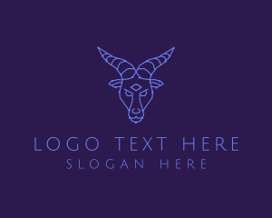 Fortune Telling - Astrology Goat Face logo design