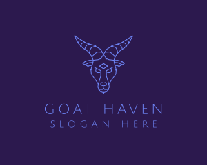 Astrology Goat Face logo design