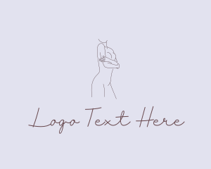Waxing - Boutique Feminine Naked Body logo design