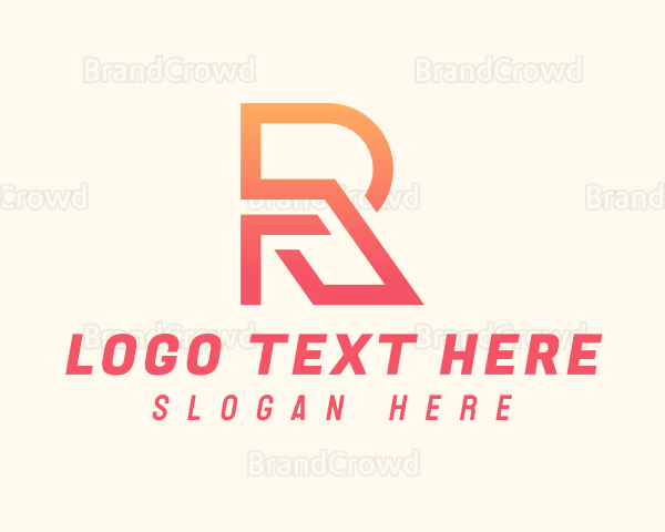 Gradient Firm Letter R Logo