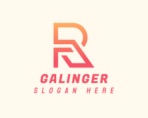 Startup - Gradient Firm Letter R logo design