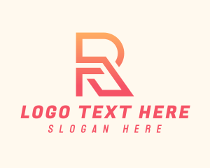 Letter - Gradient Firm Letter R logo design