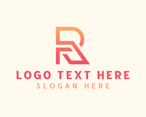 Cyber - Gradient Firm Letter R logo design