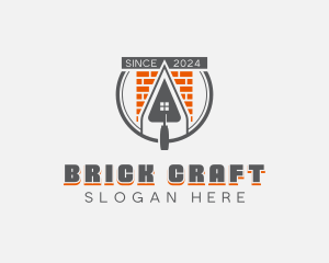 Brickwork - Mason Builder Trowel logo design