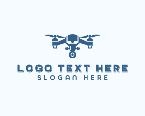 Rotorcraft - Drone Aerial Quadrotor logo design