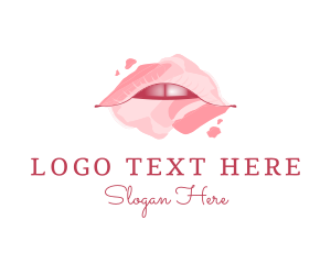 Beauty Vlogger - Erotic Paint Lips logo design
