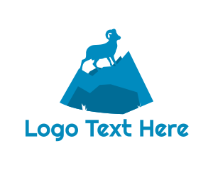 Trekking - Wild Goat Mountain Camping logo design