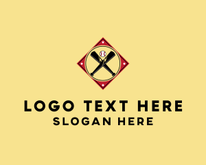 Baseball Slugger Emblem  logo design