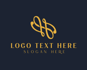 Fancy - Cursive Fancy Letter H logo design